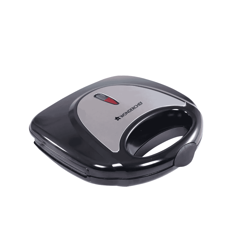 Wonderchef Prato Grill Sandwich Maker, 700W Non-stick Baking Plates - Black